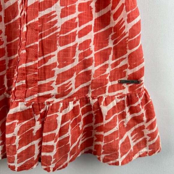 Hang Ten Womens Red White Cotton Spaghetti Babydoll Pullover Tank Top - Size L - Picture 4 of 13